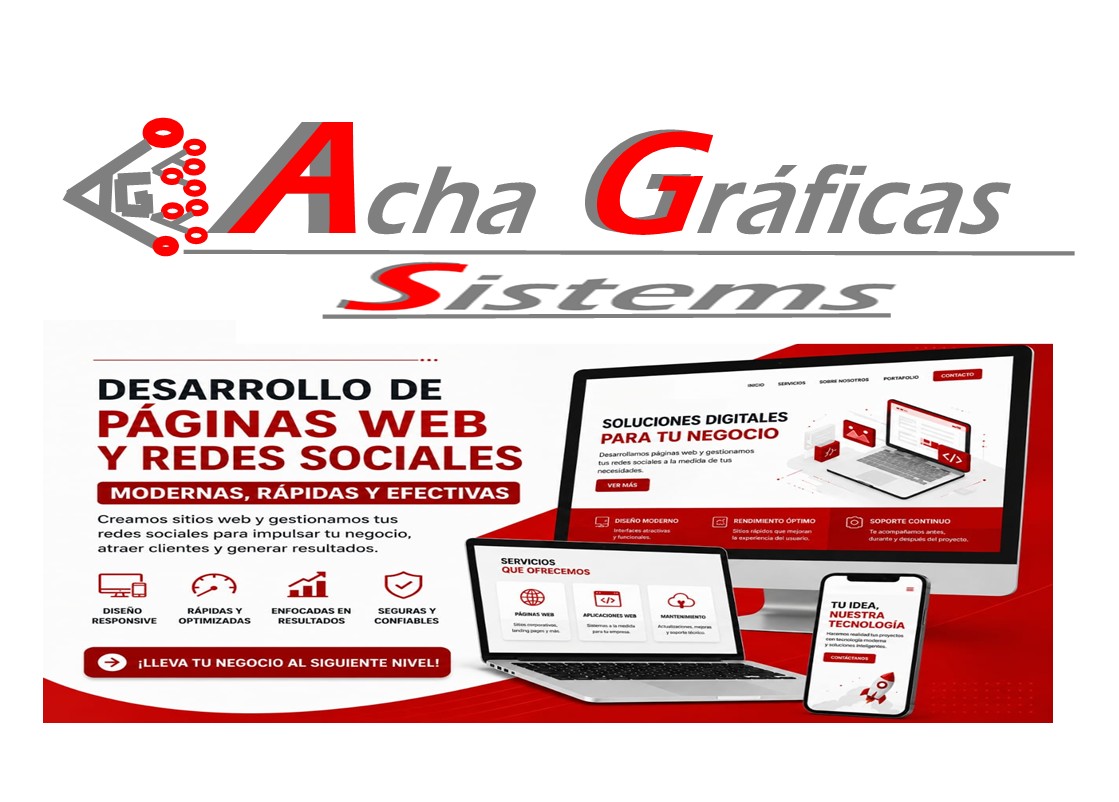 Acha Gráficas Systems desarrollo de páginas web y redes sociales en Costa Rica